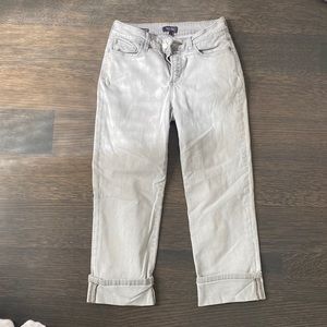 NYDJ GRAY CUFFED JEANS SIZE 4